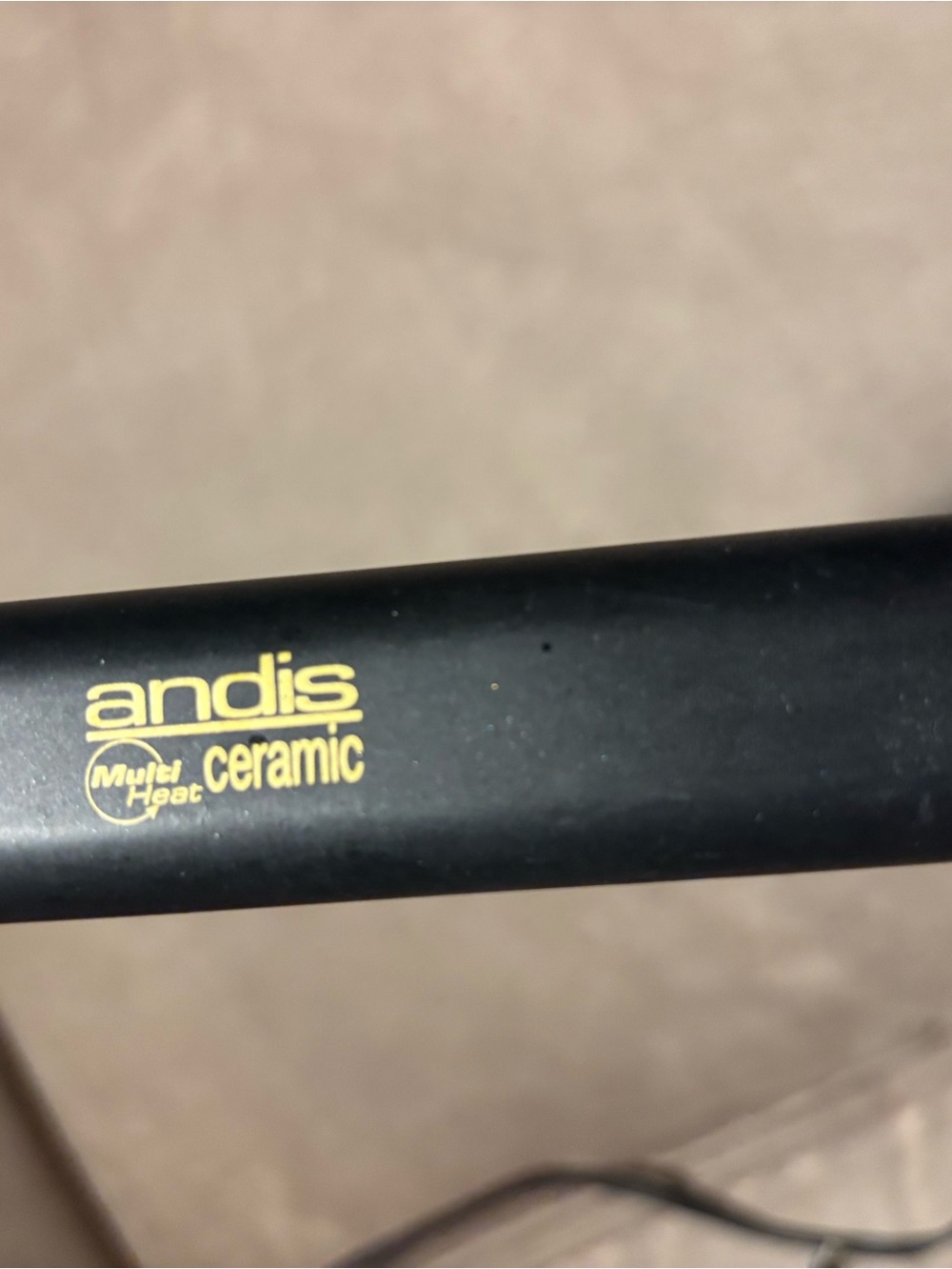 Andis Multi Heat Ceramic Flat Iron Hair Straightener Black Gold Tested Works